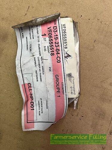 Kverneland Rollenbolzen Vf06555518 Warburg / Daseburg