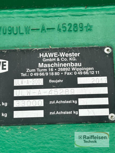 Hawe Ulw A 3000 Rok výroby 2017 Gadebusch